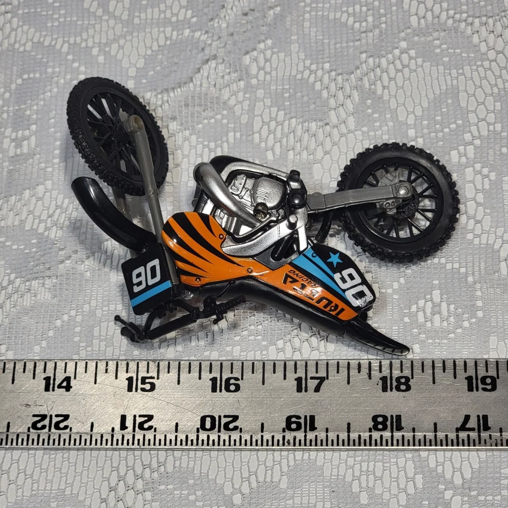Kutta Racing Kids Toy Motorcycle Model  Black and Orange with Blue Star 3603KT01